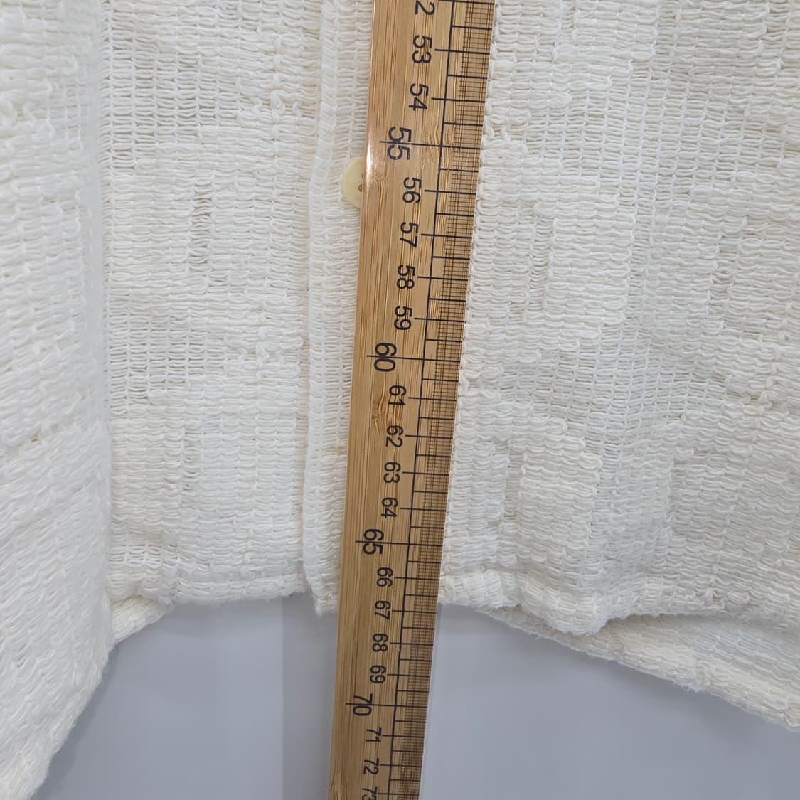 자라 아이보리 반팔 텍스처 셔츠 [D30457] 상품이미지6