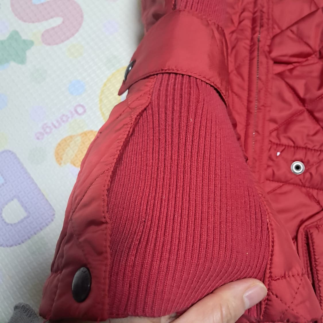 랄프로렌스포츠 여성 퀼팅 자수 스웨이드 베스트 조끼 S 상품이미지8