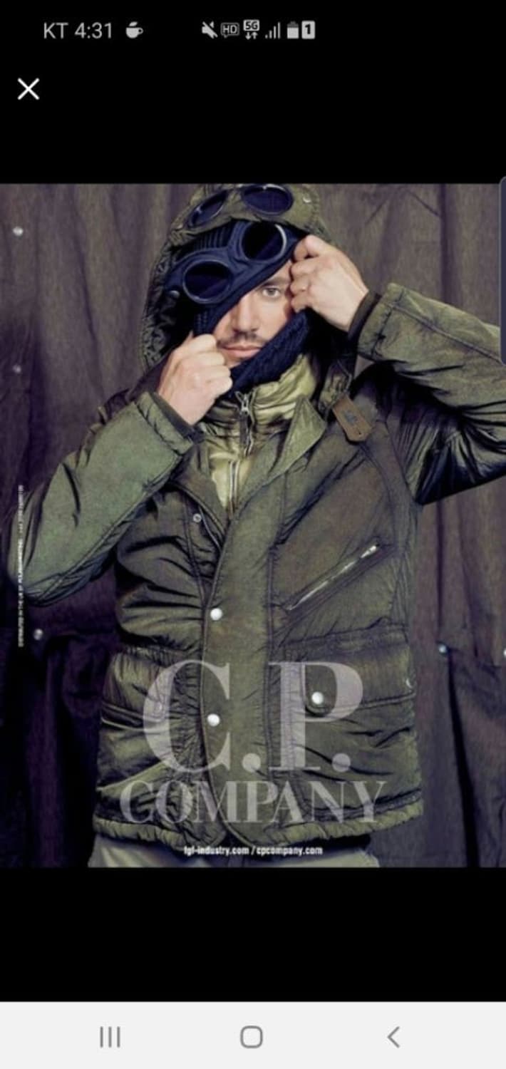 CP 컴퍼니 고글 패딩 자켓 카키 100 상품이미지1