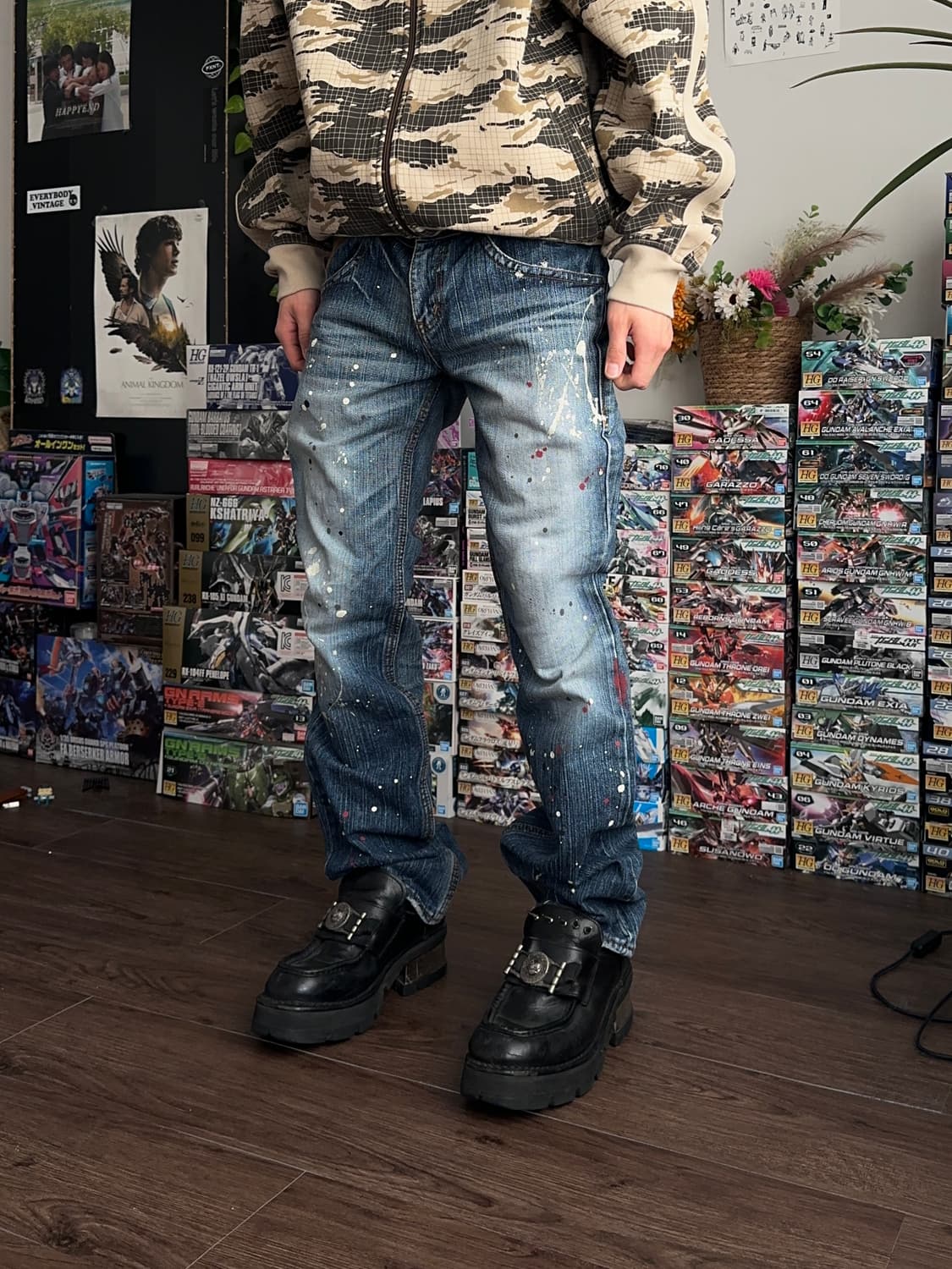 레더 & 더티 스프레드 워시드 진 상품이미지4