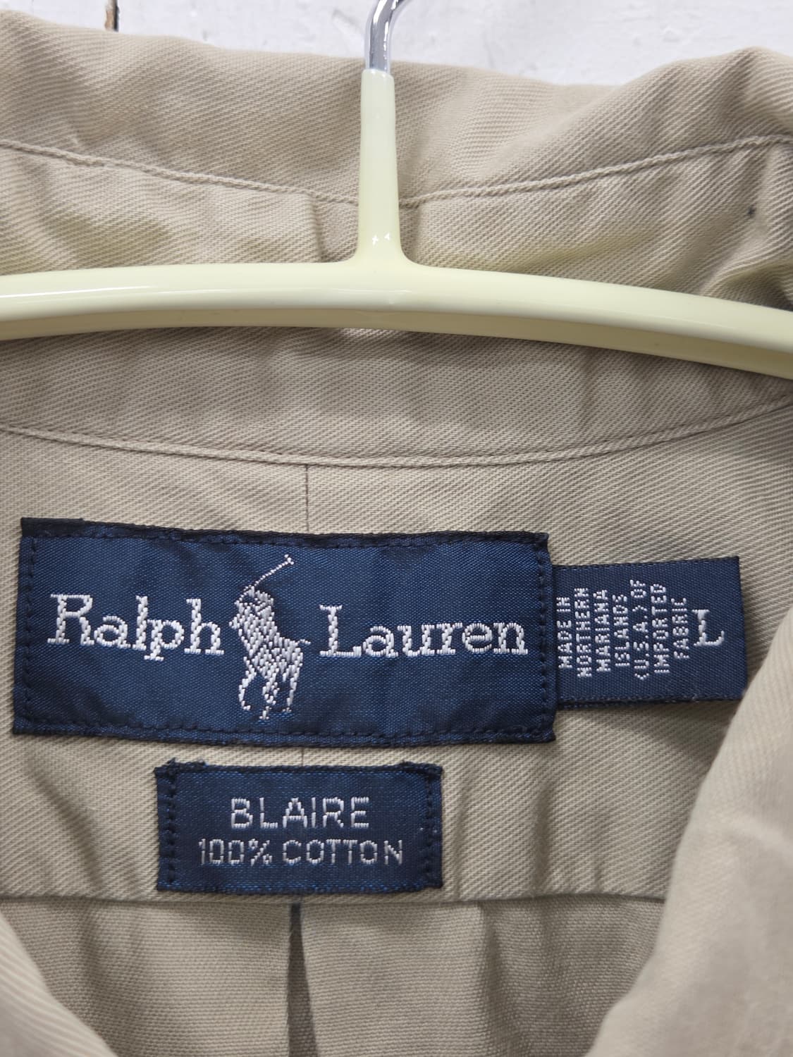 L 폴로 랄프로렌 반팔 셔츠 베이지 상품이미지2