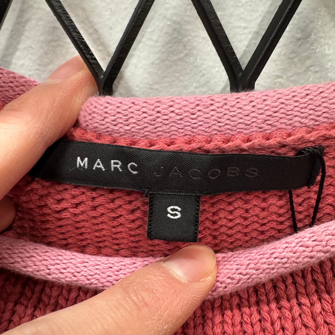 00s 마크 제이콥스 코튼 니트 스웨터 슬림핏 핑크 상품이미지5