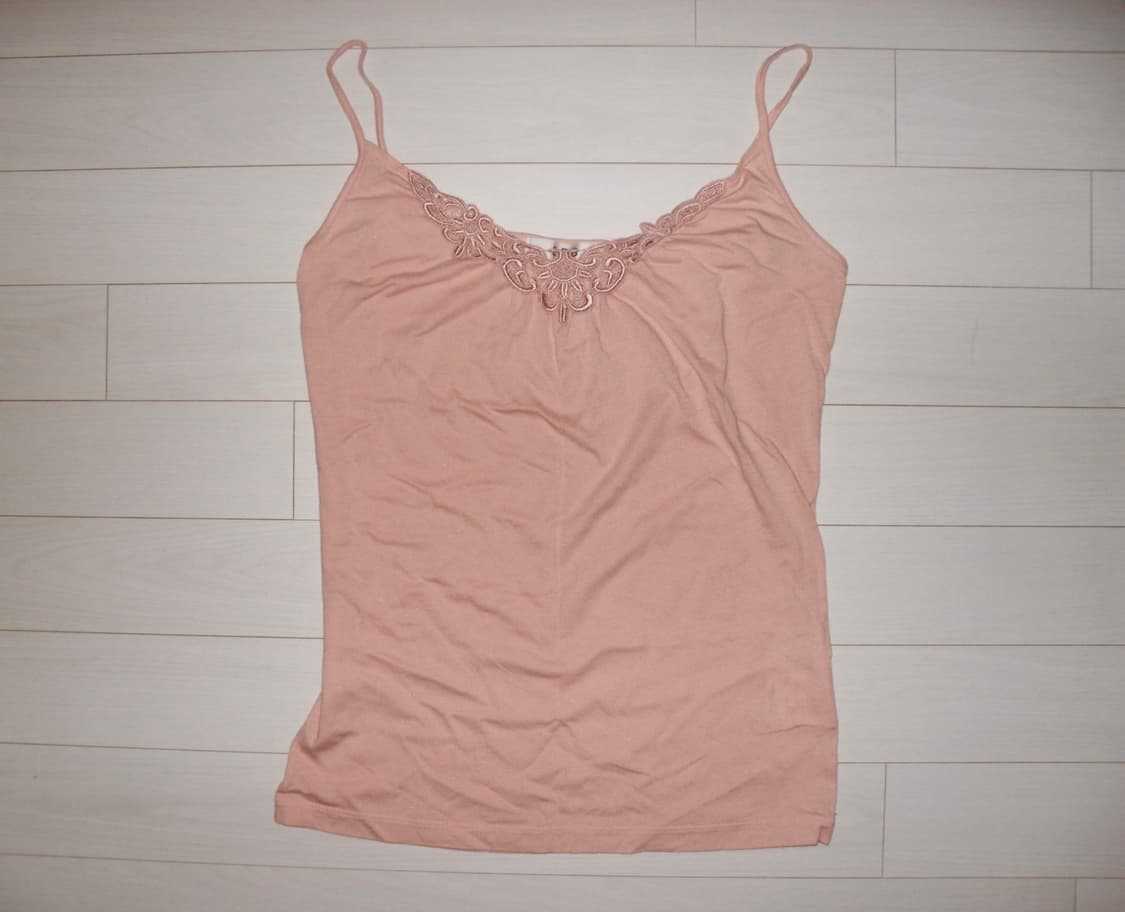 페어리 레이스 슬리브리스 빈티지 나시 핑크 모리걸 하구미 갸루 상품이미지1