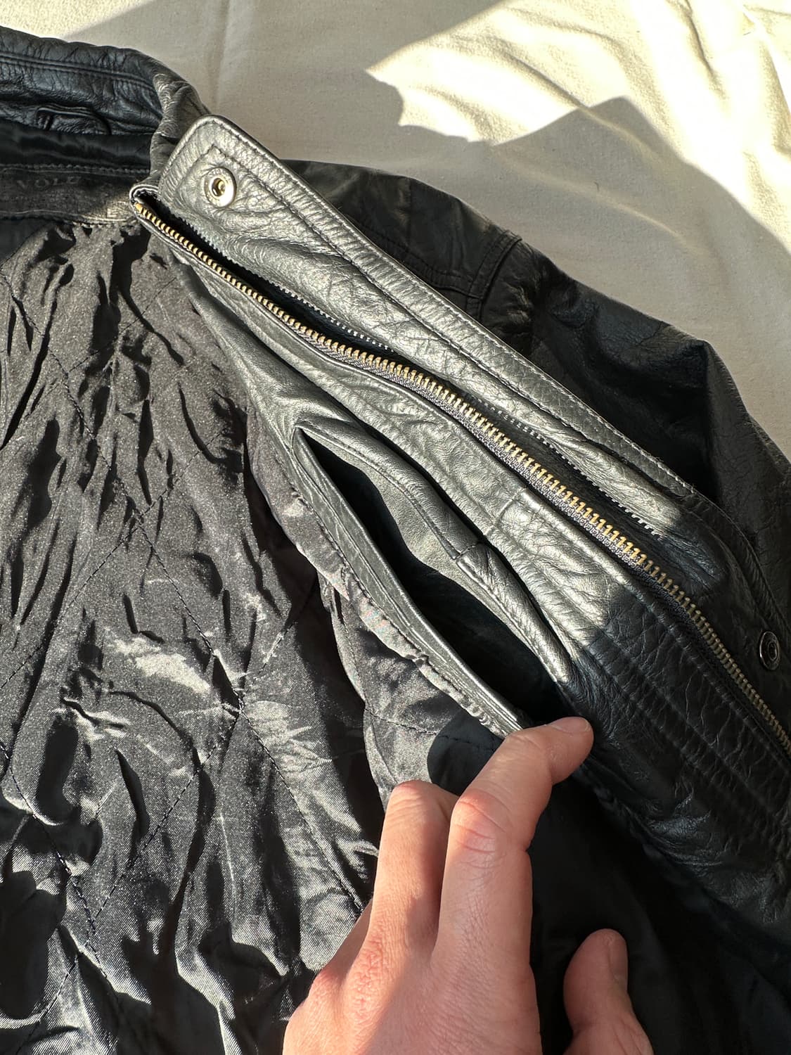 JPN 90s 소가죽 레더 자켓 L 상품이미지8