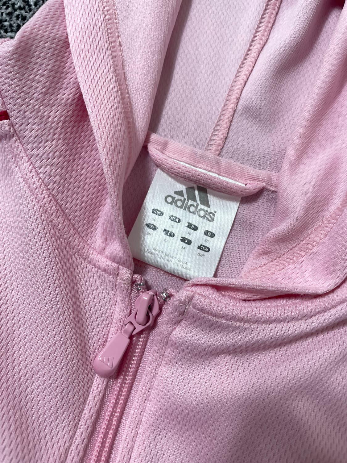 vinteちきゅ. 희귀 아디다스 00'S 딸기우유 후드집업 메쉬 상품이미지3