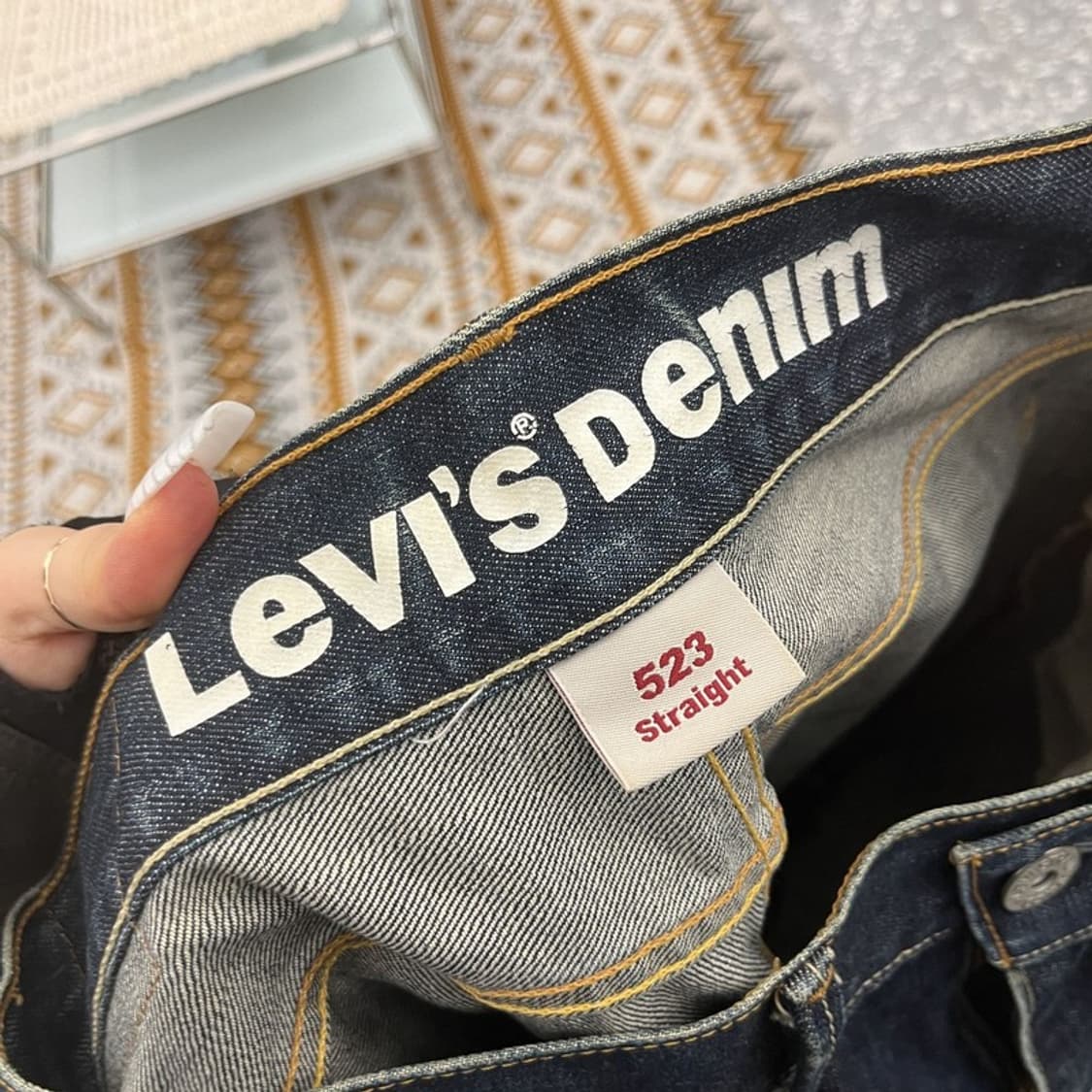 리바이스 523 빈티지 모던캐주얼 진청 데님팬츠 32인치 C10847 상품이미지6