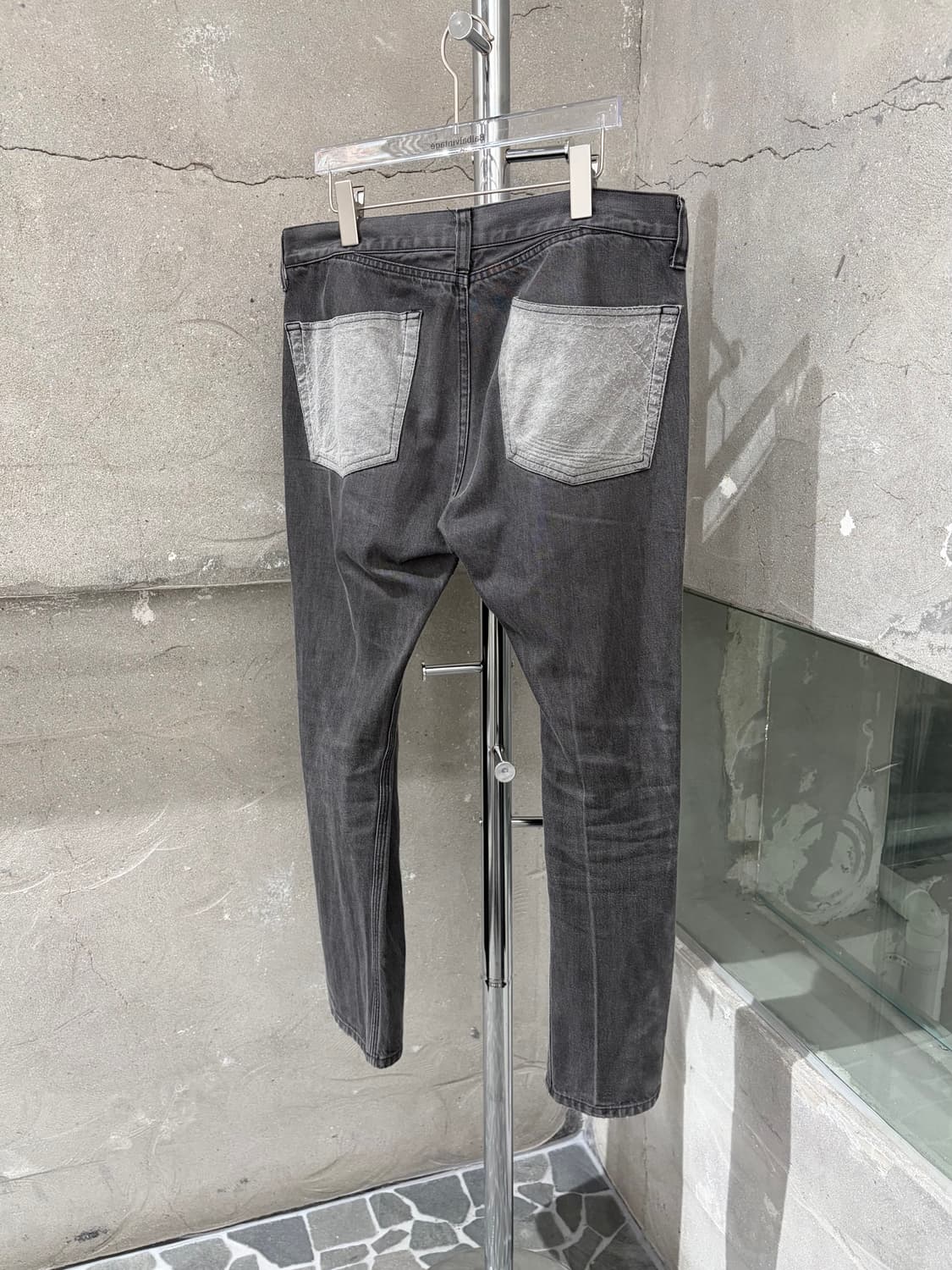 준야 와타나베 배색 원단 데님팬츠 상품이미지1