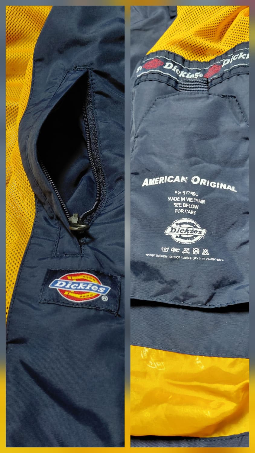 [L] 디키즈 빈티지 네이비/옐로우 워크 윈드브레이커 상품이미지8