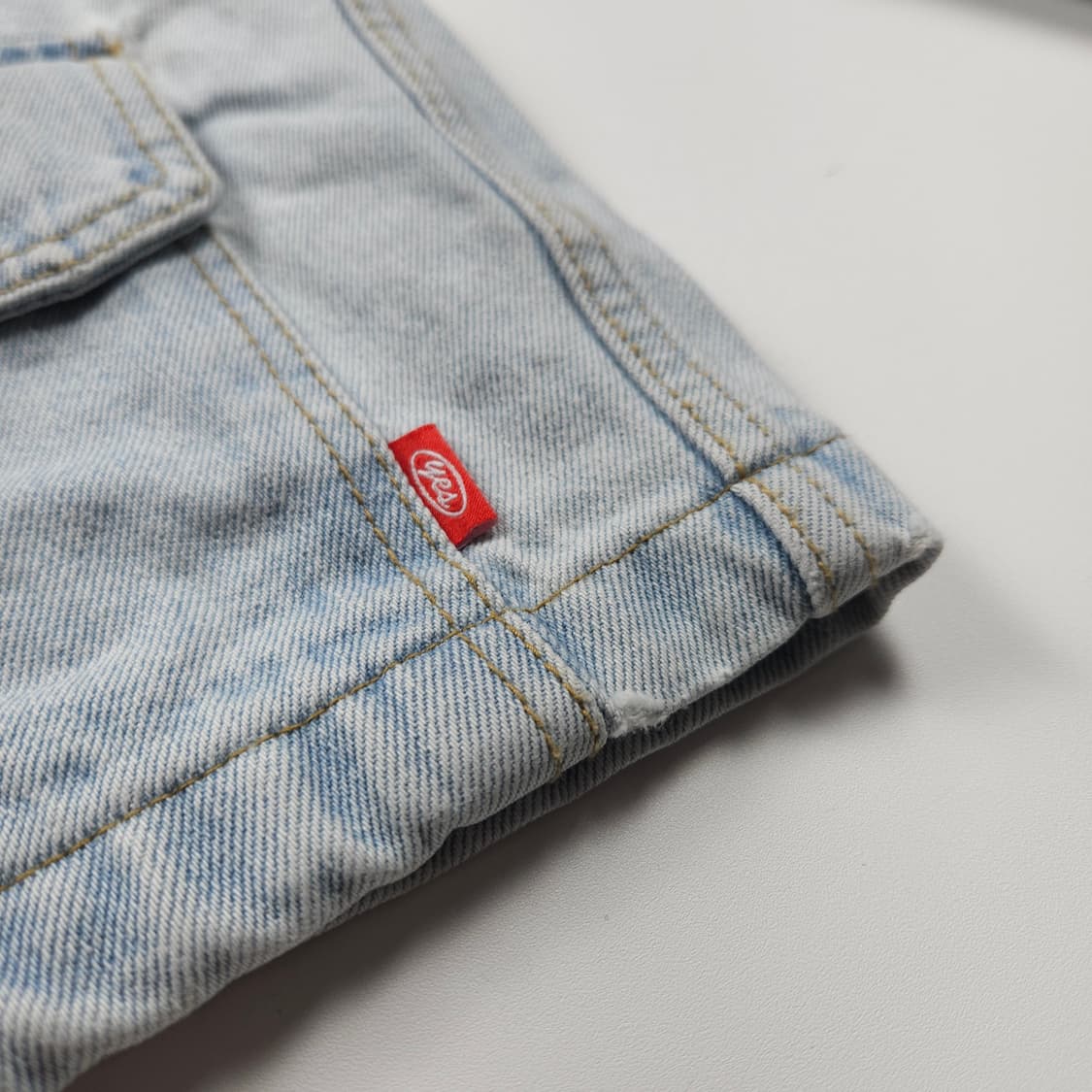 예스아이씨 아웃포켓 코듀로이 카라 데님 트러커 자켓 (M) 상품이미지5