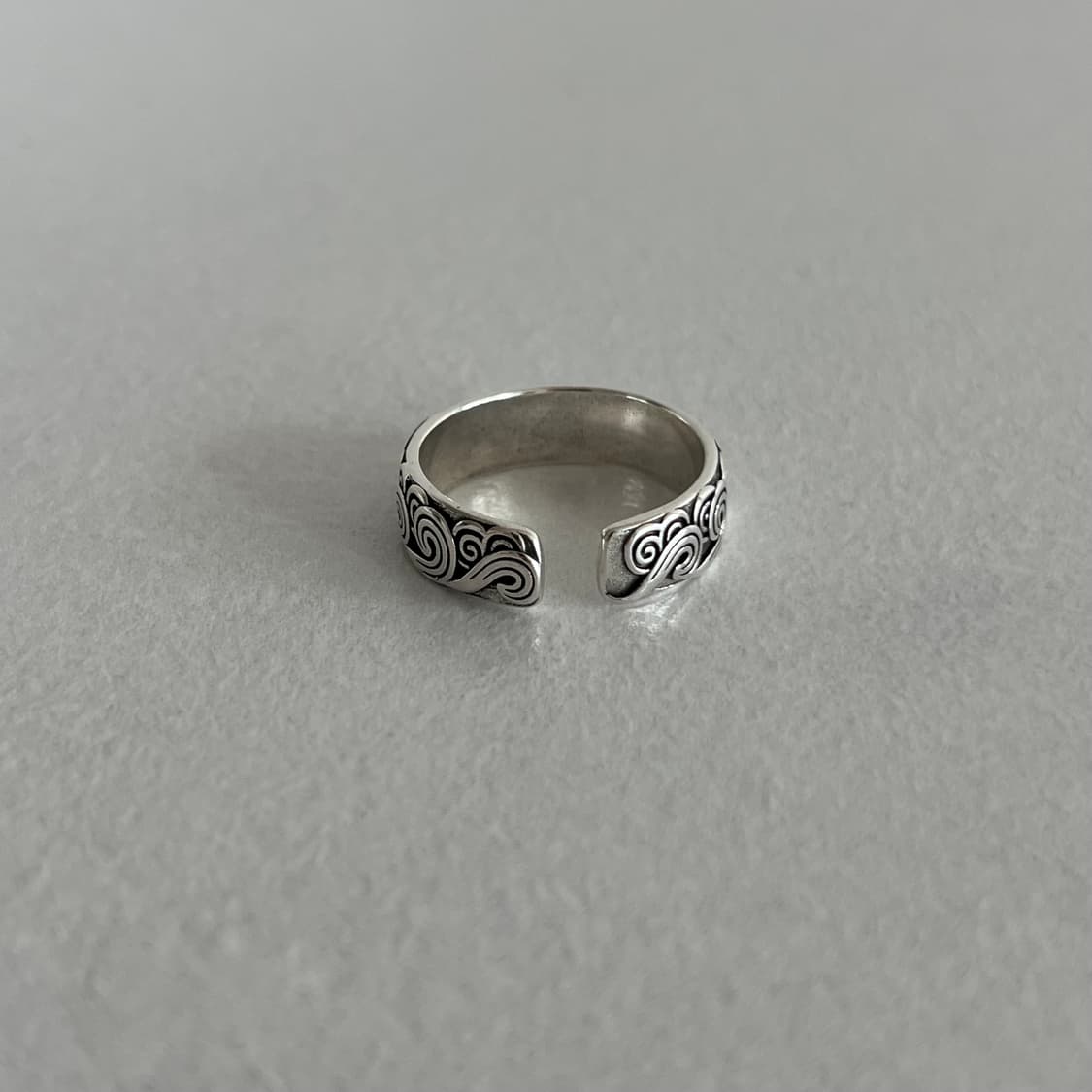 웨이브 카빙 반지 상품이미지2