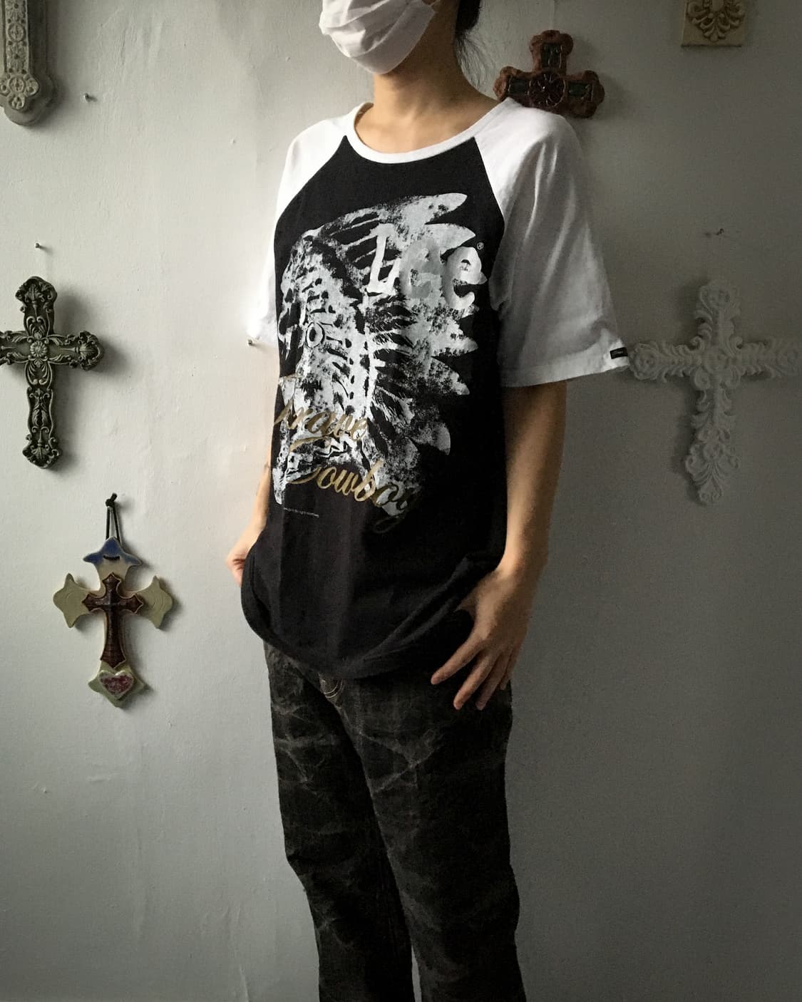 Lee indian printing raglan t shirt 상품이미지1