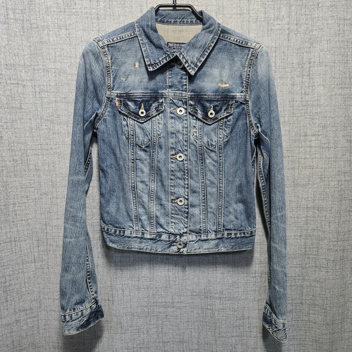 폴로 데님 연 청자켓 워싱진 빈티지   상품이미지1