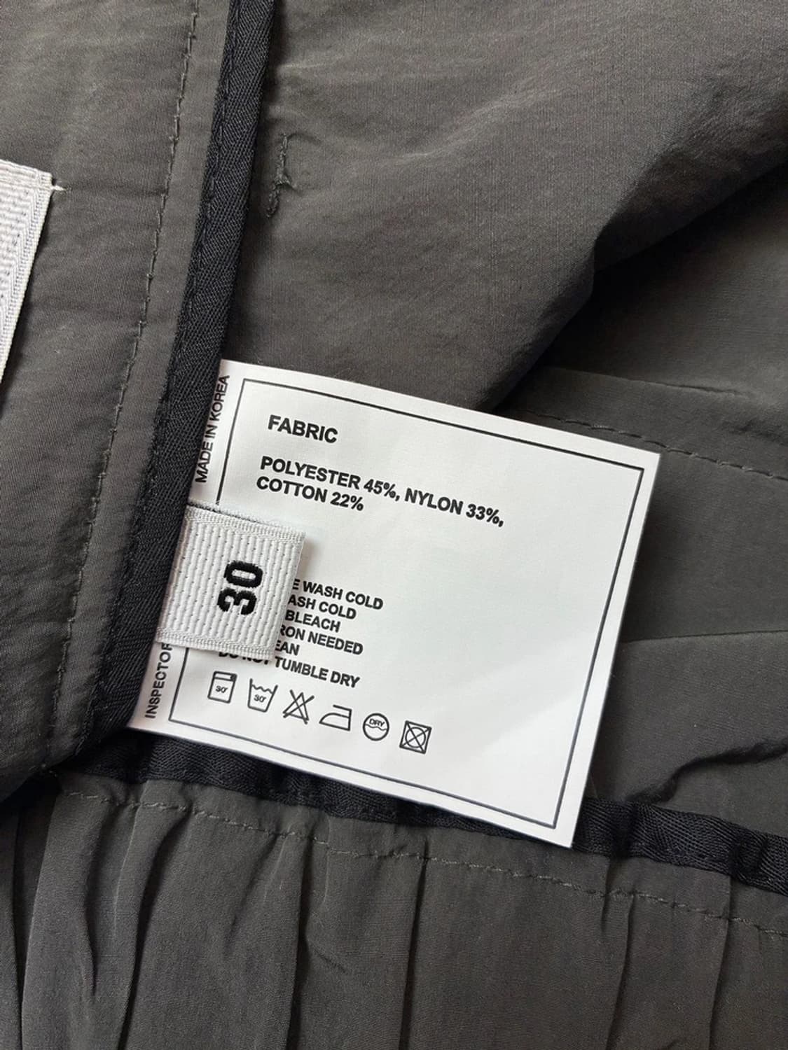 인스펙터 INSPECTOR 나일론 투턱 와이드 팬츠 PN5218 상품이미지9