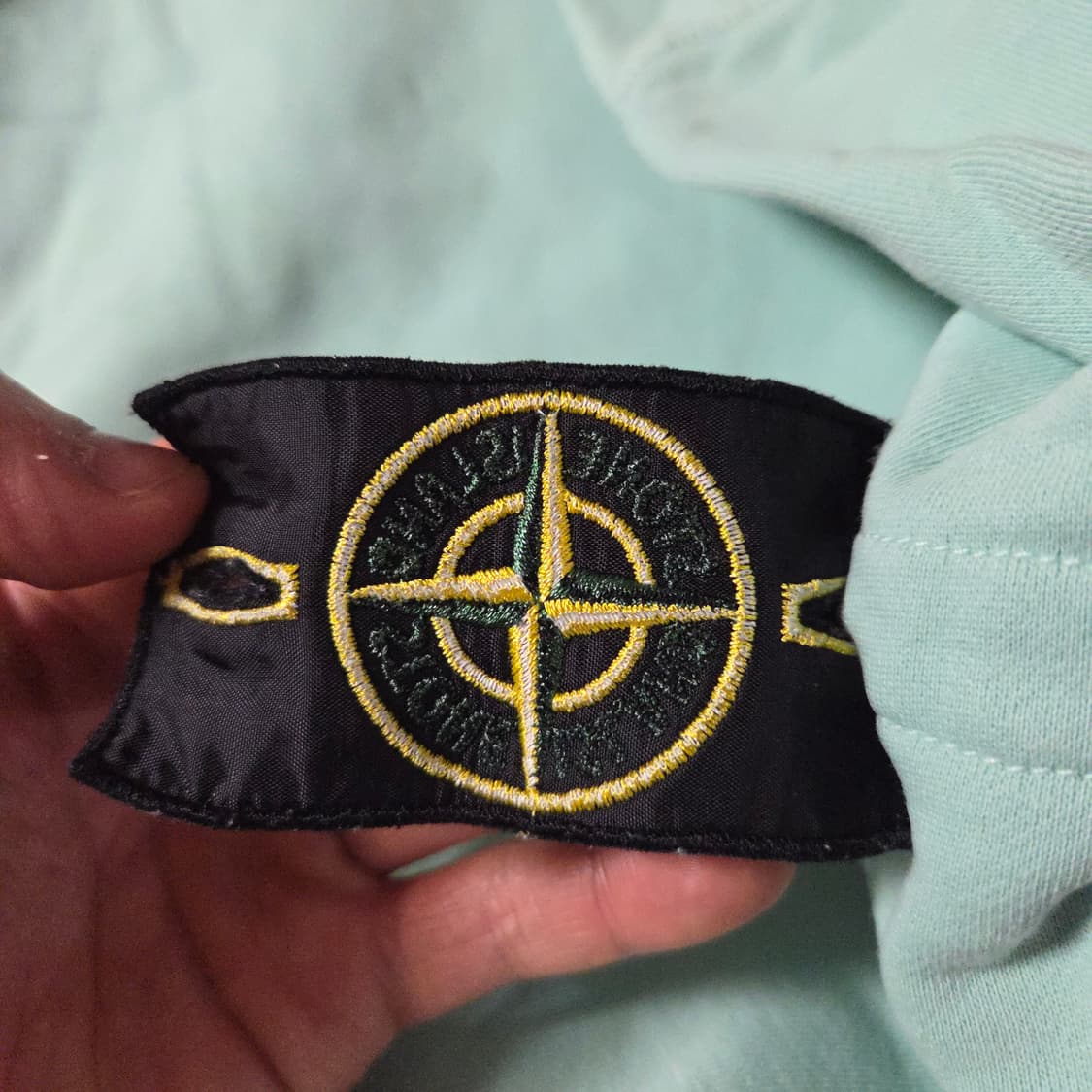 스톤아일랜드 가먼트다이 와펜맨투맨 M 아쿠아민트 상품이미지10