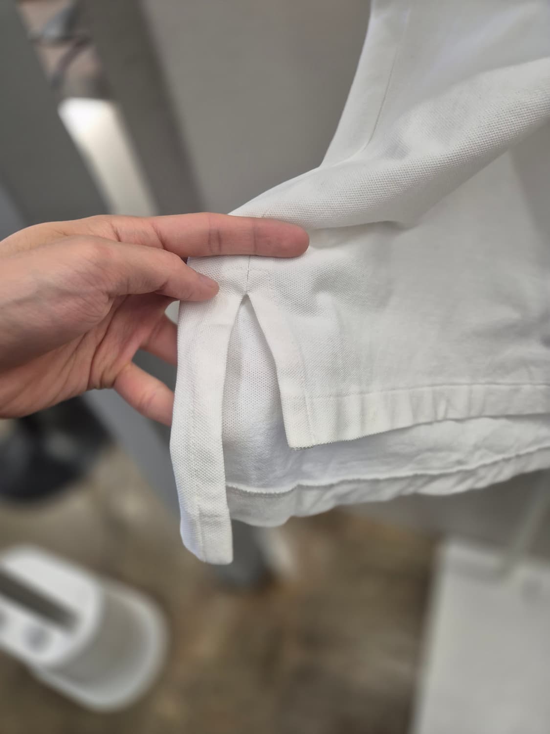 폴로 랄프로렌 화이트 메쉬 카라티 L 상품이미지6