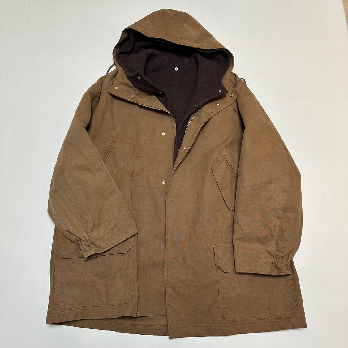 오라리 Auralee 워시드 헤비 캔버스 라이너 코트 상품이미지5