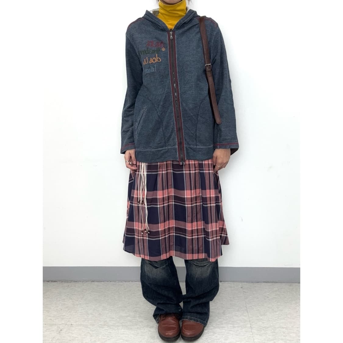 빈티지 네이비 후드집업 상품이미지2