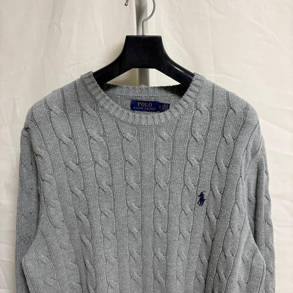 폴로 랄프로렌 케이블 코튼 니트 / 그레이, L 상품이미지2