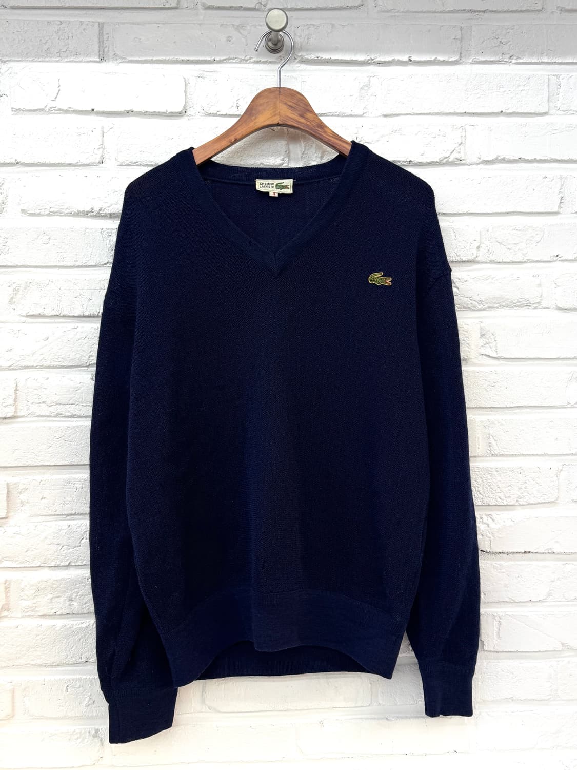 라코스테 네이비 브이넥 울니트 상품이미지3