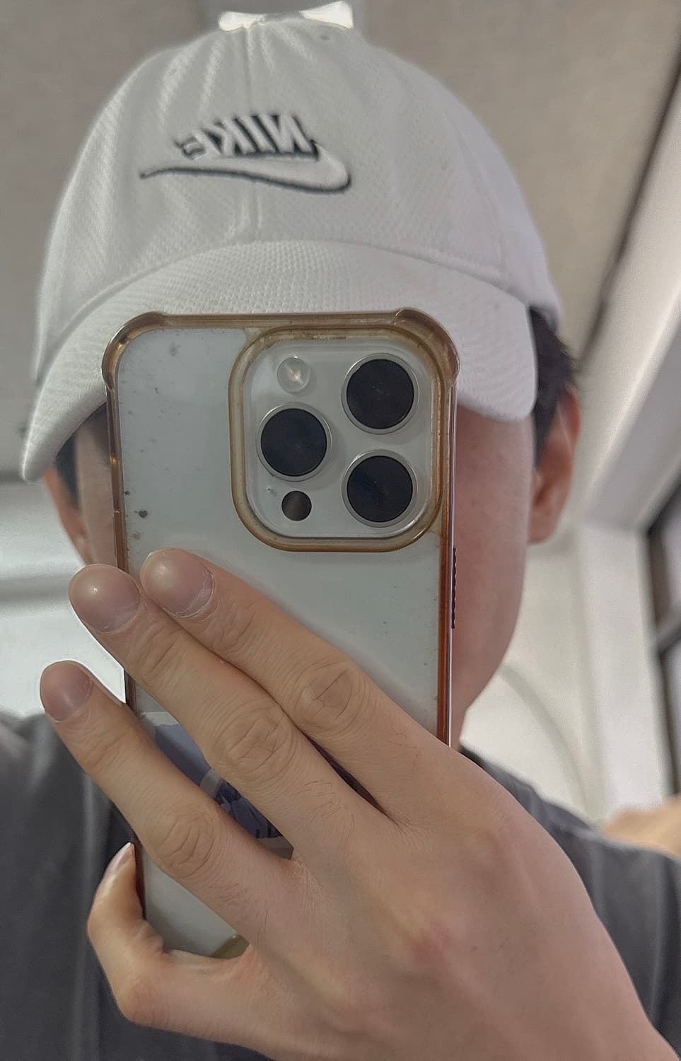 나이키 빈티지 리메이크 화이트 볼캡 모자 커스텀 상품이미지2
