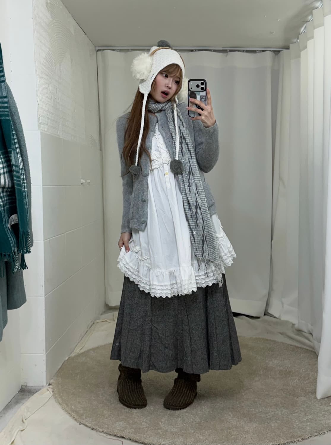 민트 코트 니혼진 하구미 원피스 코디세트 상품이미지3