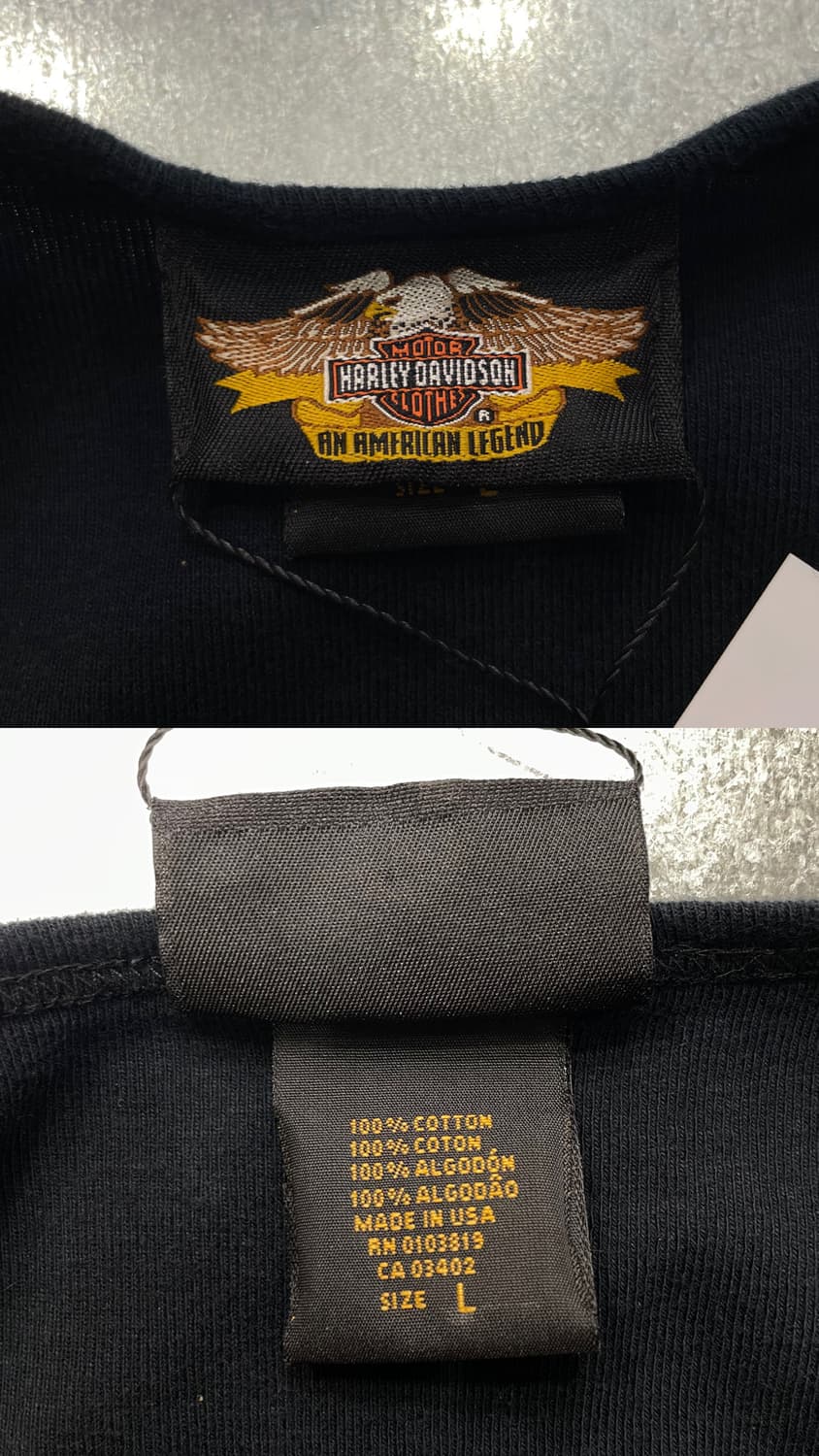 (L) USA Harley Davidson 할리 프린팅 슬리브리스 나시 상품이미지10