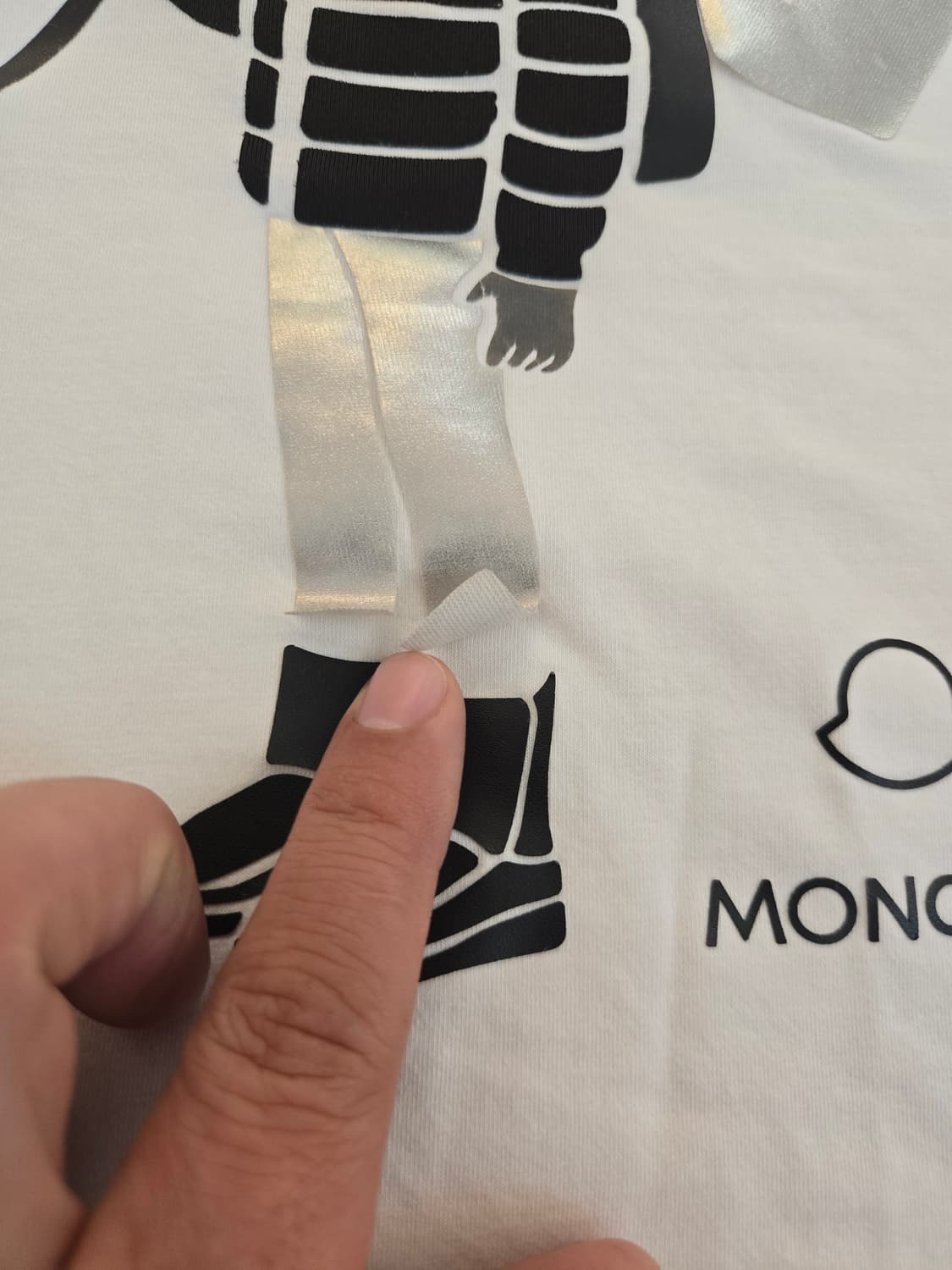 몽클레어 화이트 캐릭터 반팔 티셔츠 L 상품이미지9