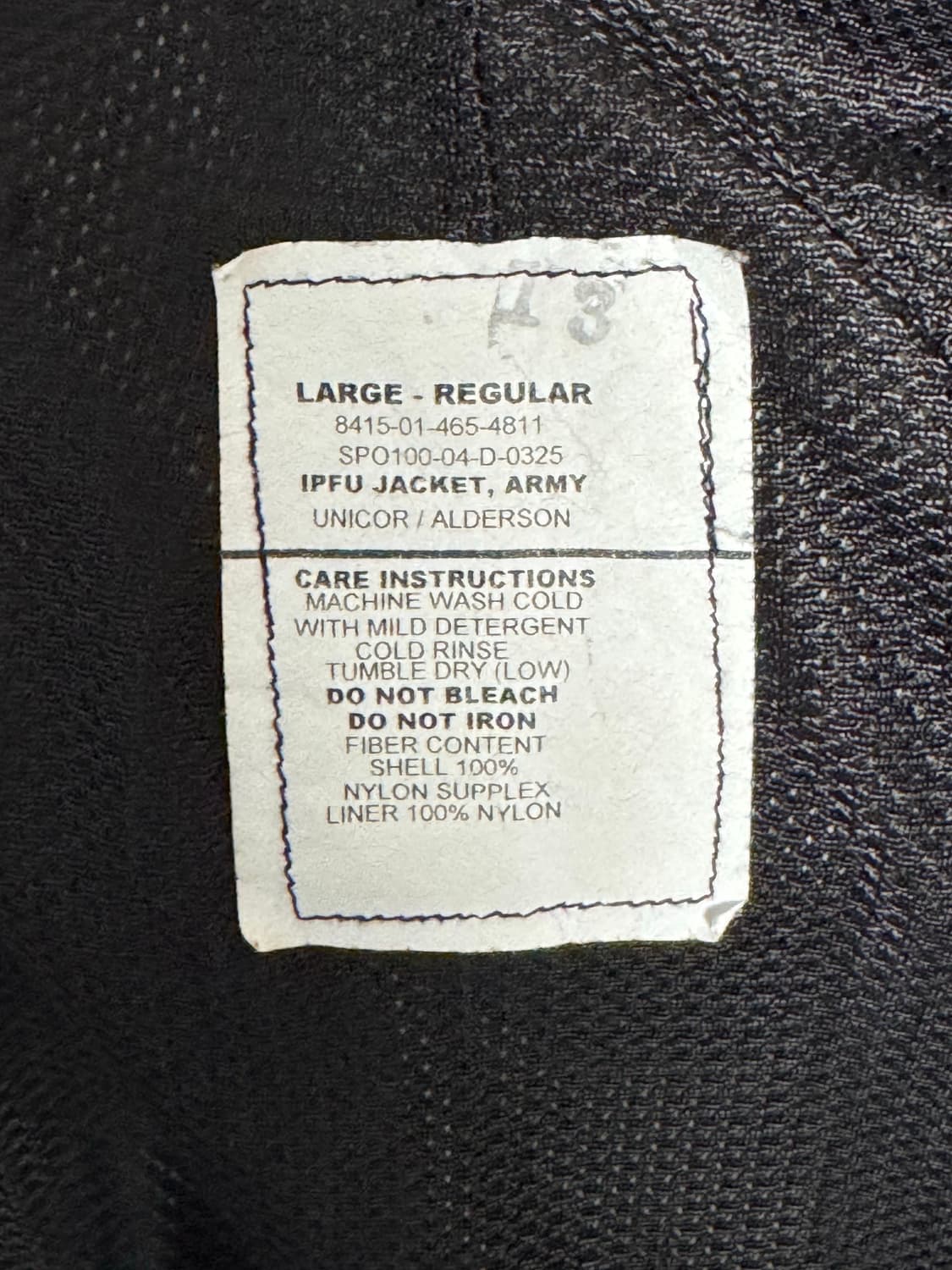 IPFU 미군 바람막이 L 상품이미지3