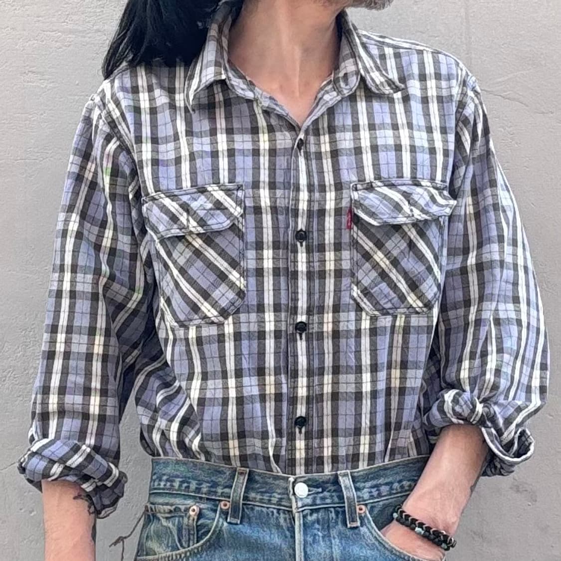 00년대 리바이스 헤비코튼 체크 셔츠 상품이미지6