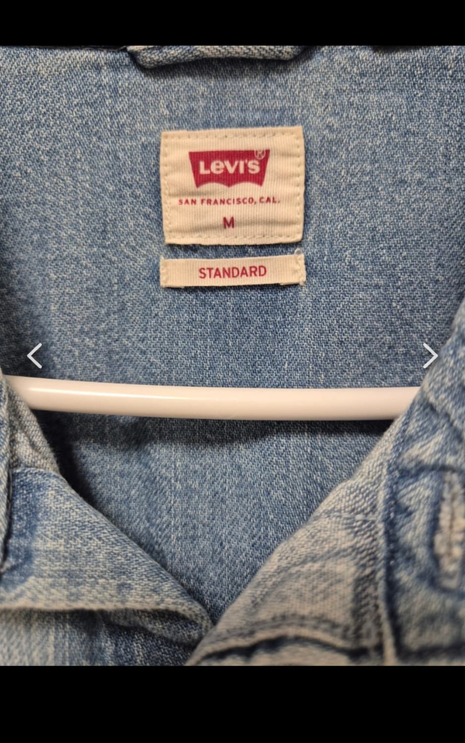 리바이스 데님 셔츠 M 연청 상품이미지3
