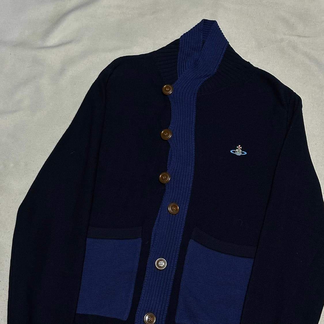 S 비비안웨스트우먼 네이비 가디건 상품이미지1