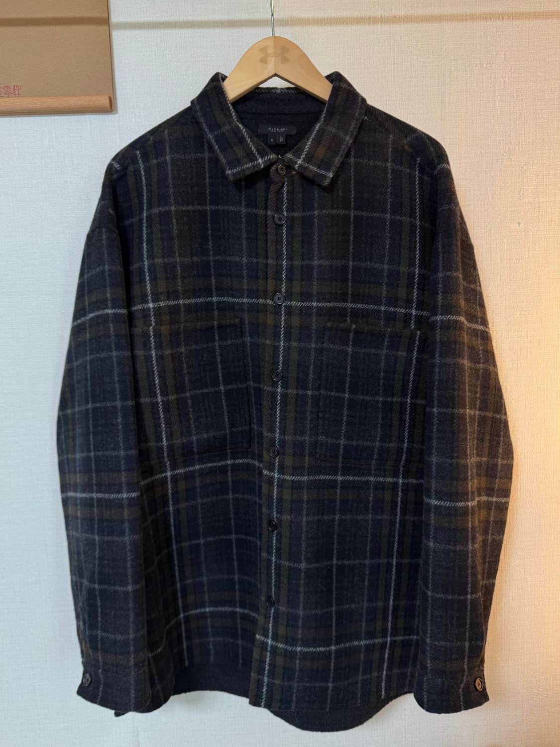 [XL]질스튜어트 뉴욕 아우터형 오버핏 체크셔츠 상품이미지5