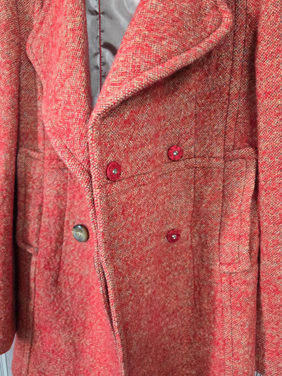 (82-90-160) 타임 여성 모혼방 트위드 더블버튼코트 상품이미지4