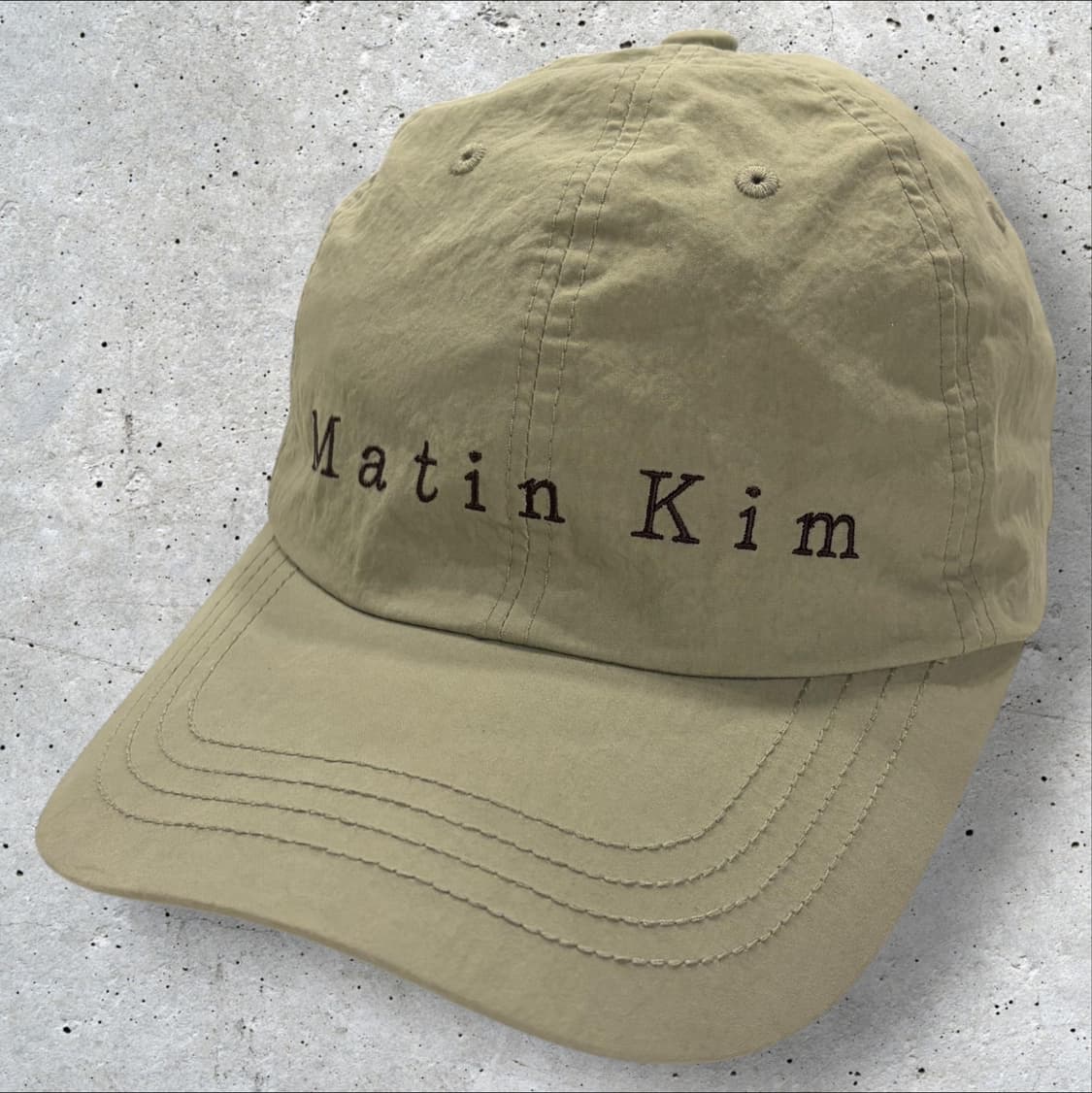 마뗑킴 볼캡 카키색 모자 상품이미지1