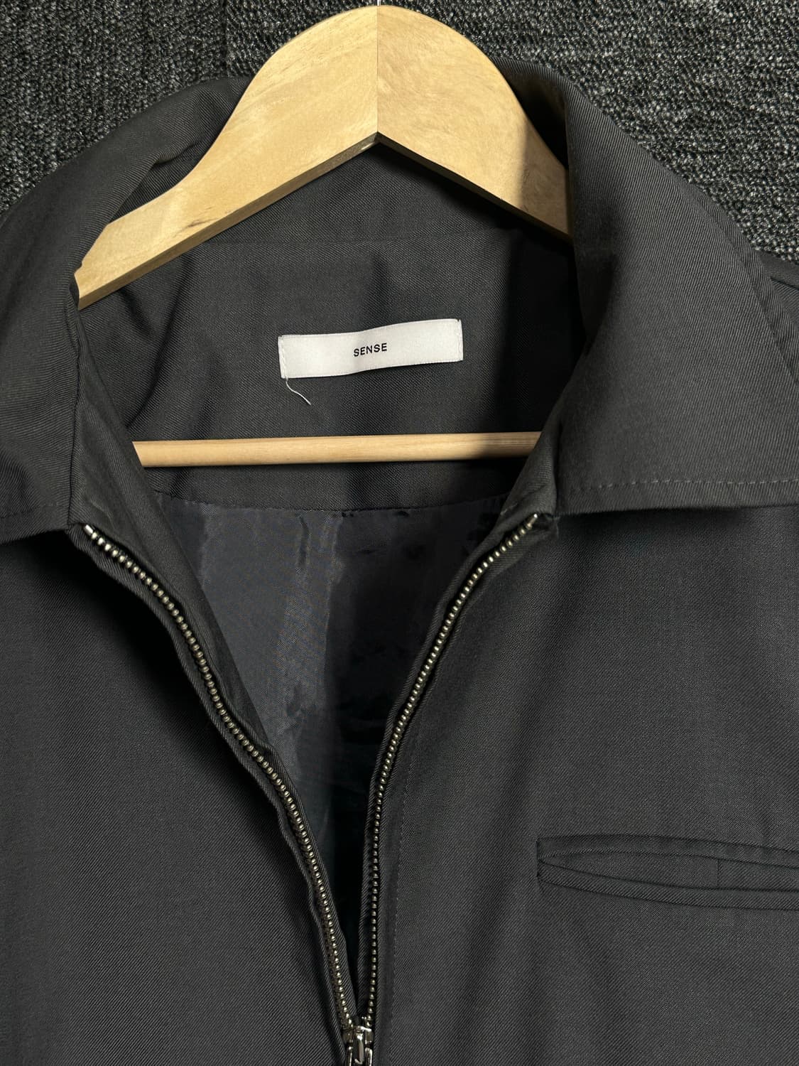 SENSE 블랙 블루종 자켓 상품이미지4