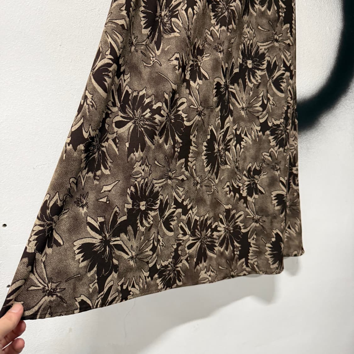 VTG 빈티지 브라운 오리엔탈 에스닉 패턴 롱스커트 상품이미지4