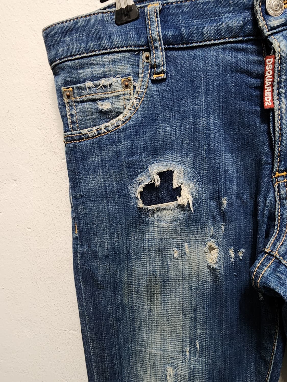 디스퀘어드2 데미지진 패치워크 청바지 상품이미지3