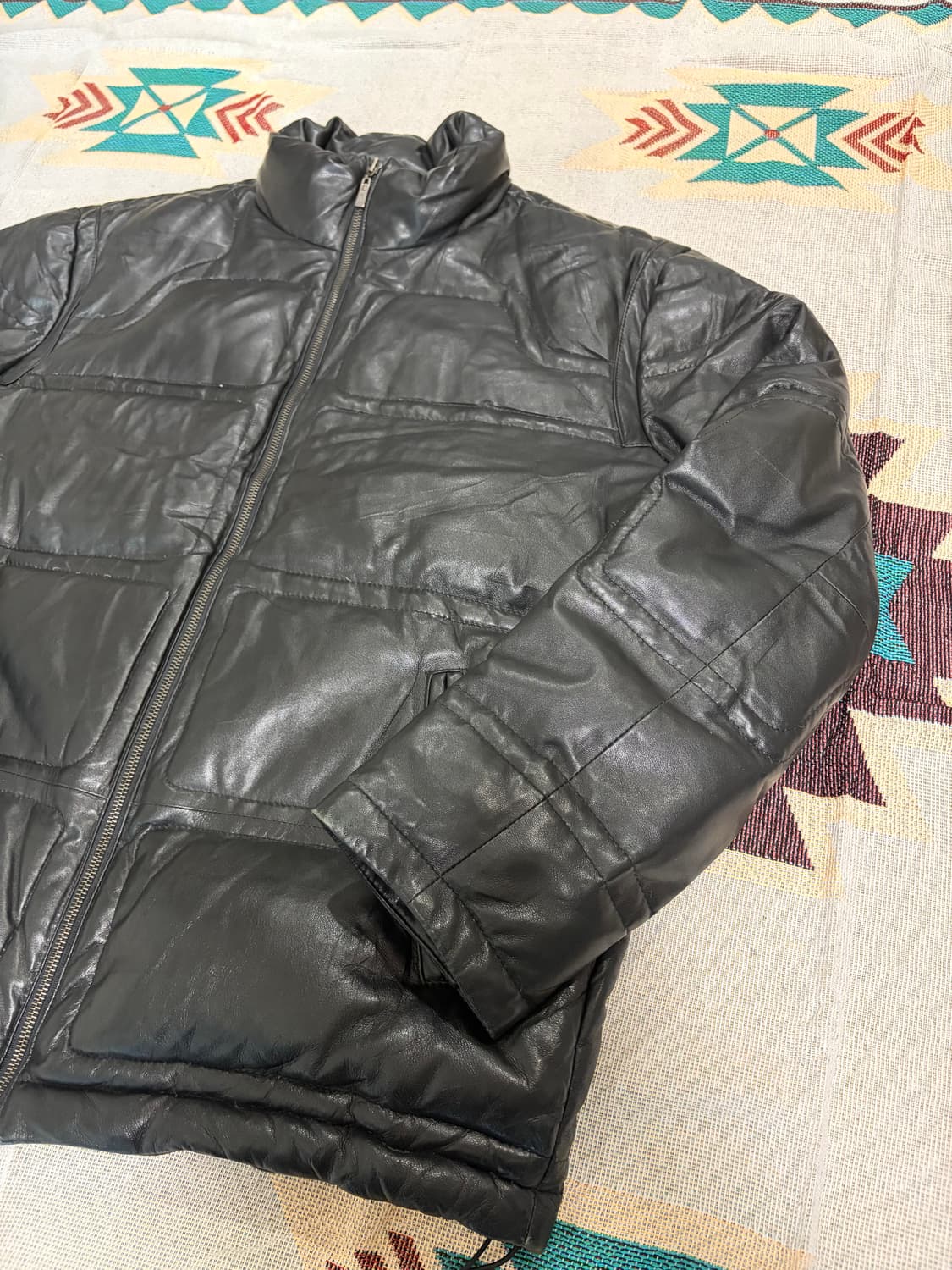 페라라 2XL 양가죽 바이커 패딩 / ferrar leather 상품이미지4