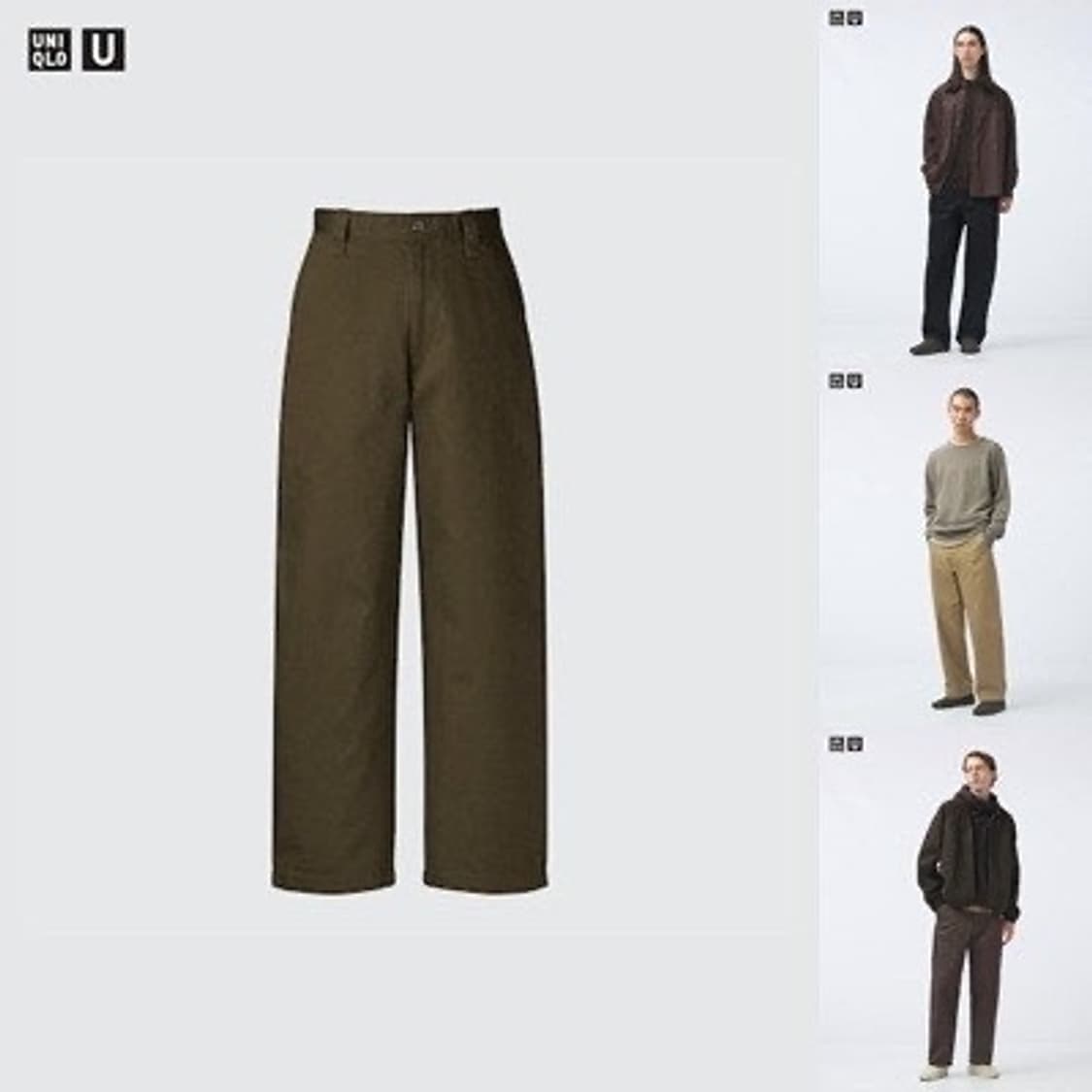유니클로 U 와이드핏 치노팬츠 올리브 76(30) 사이즈 상품이미지2