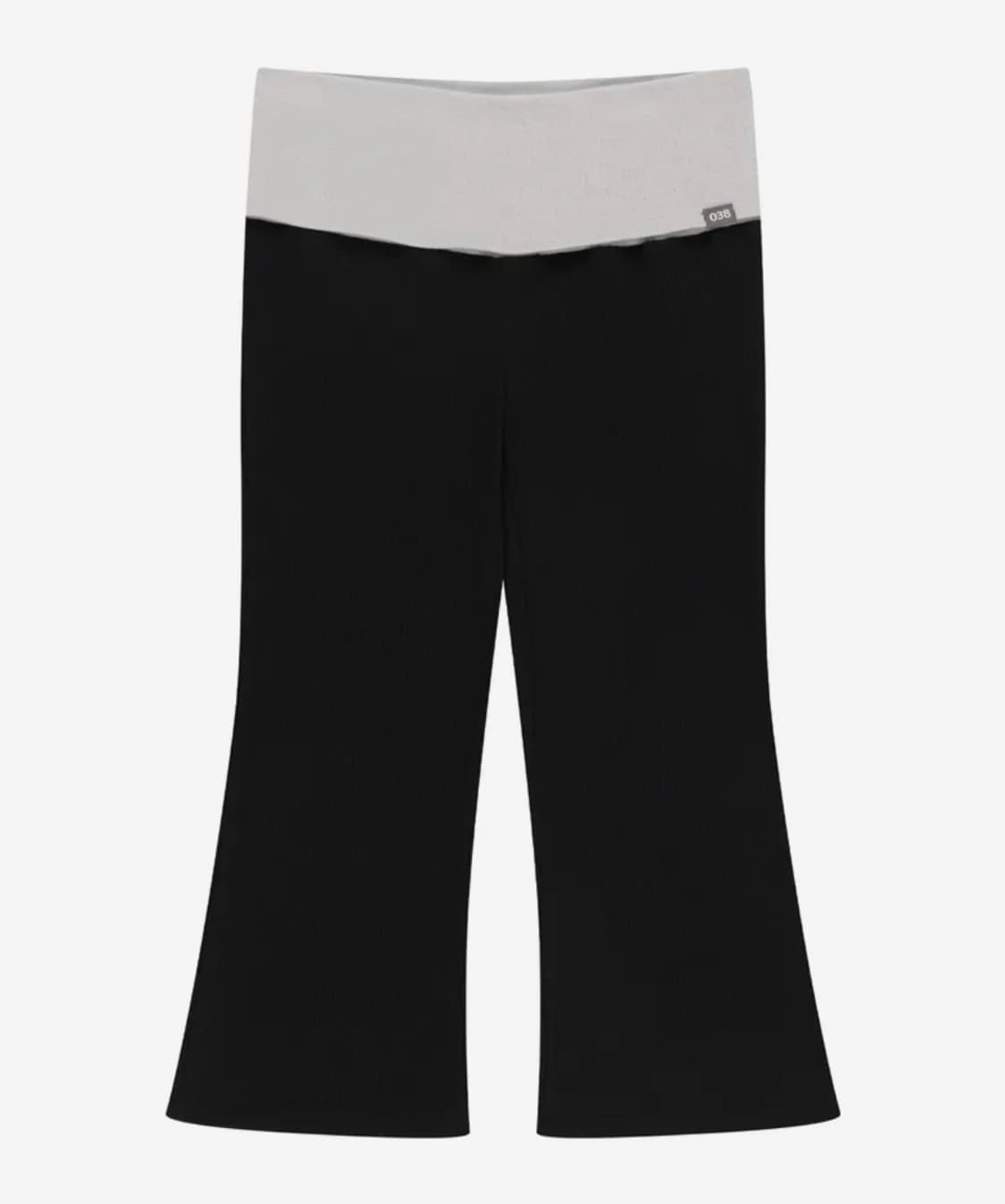038 MINI WAFFLE FOLDING LEGGINGS BLACK 상품이미지1