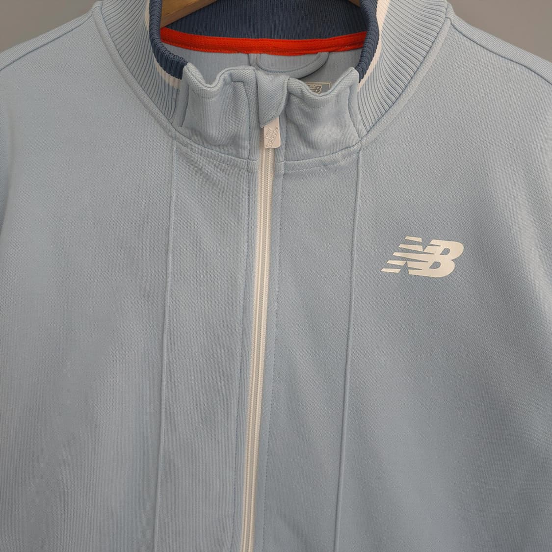 뉴발란스 New Balance 로고 라인 배색 트랙자켓 라이트블루 XL 상품이미지2