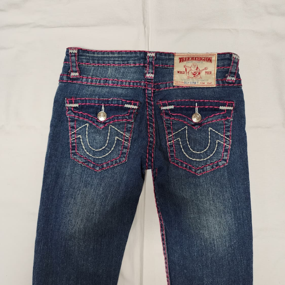 트루릴리젼 BILLY SUPER T Y2K 스티치 슬림 데님팬츠 상품이미지3
