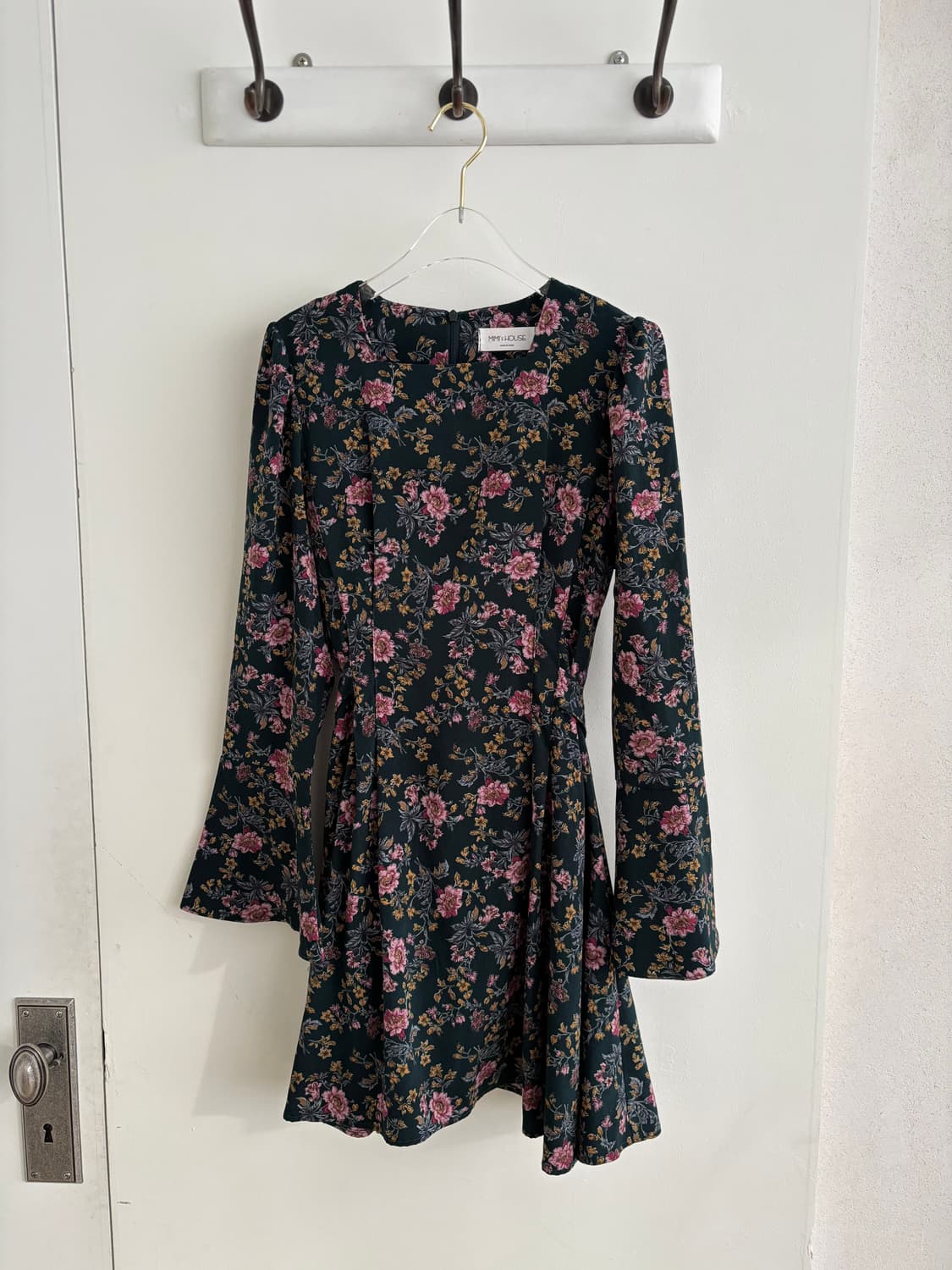 빈티지 그린 플라워 패턴 원피스 상품이미지7