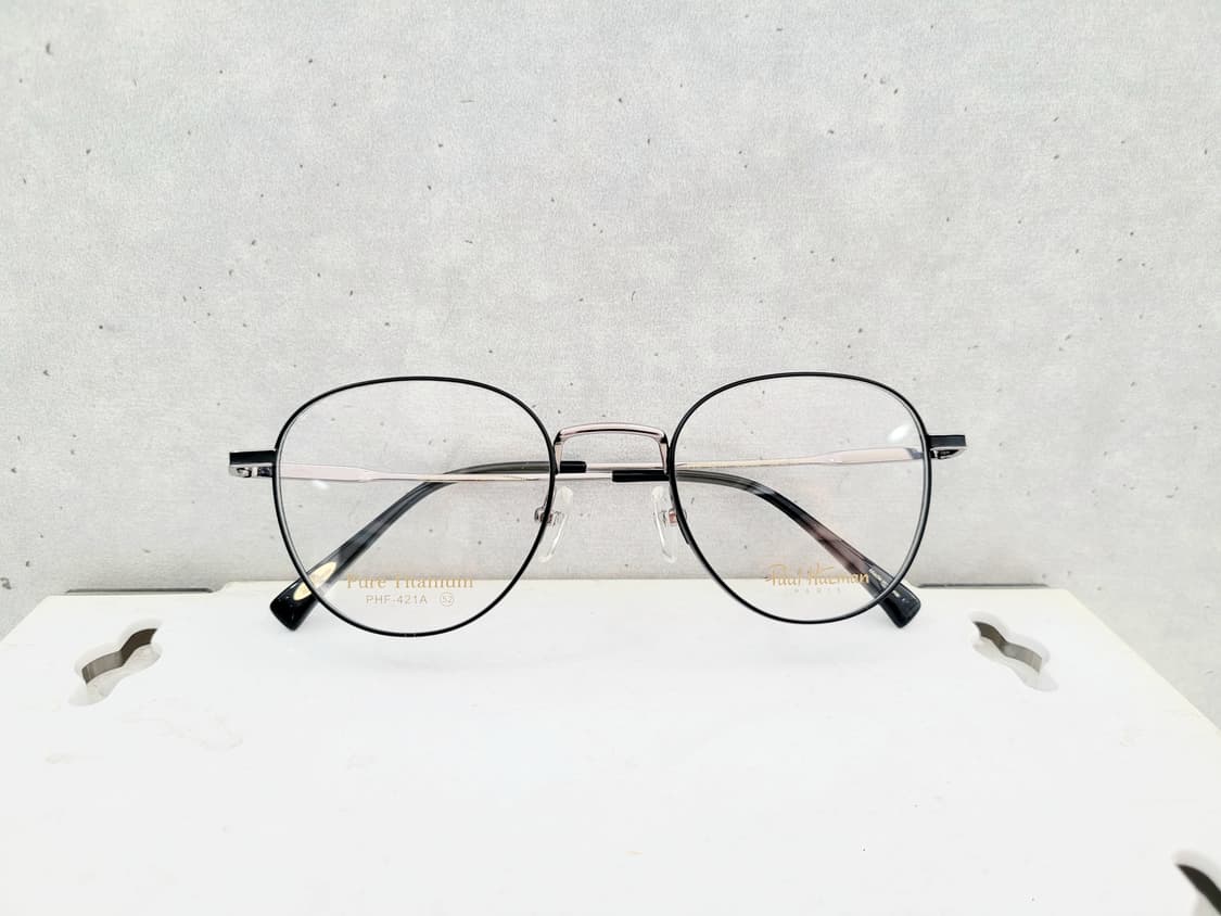 폴휴먼안경(PHF421A )  퓨어티탄 실버블랙 상품이미지1