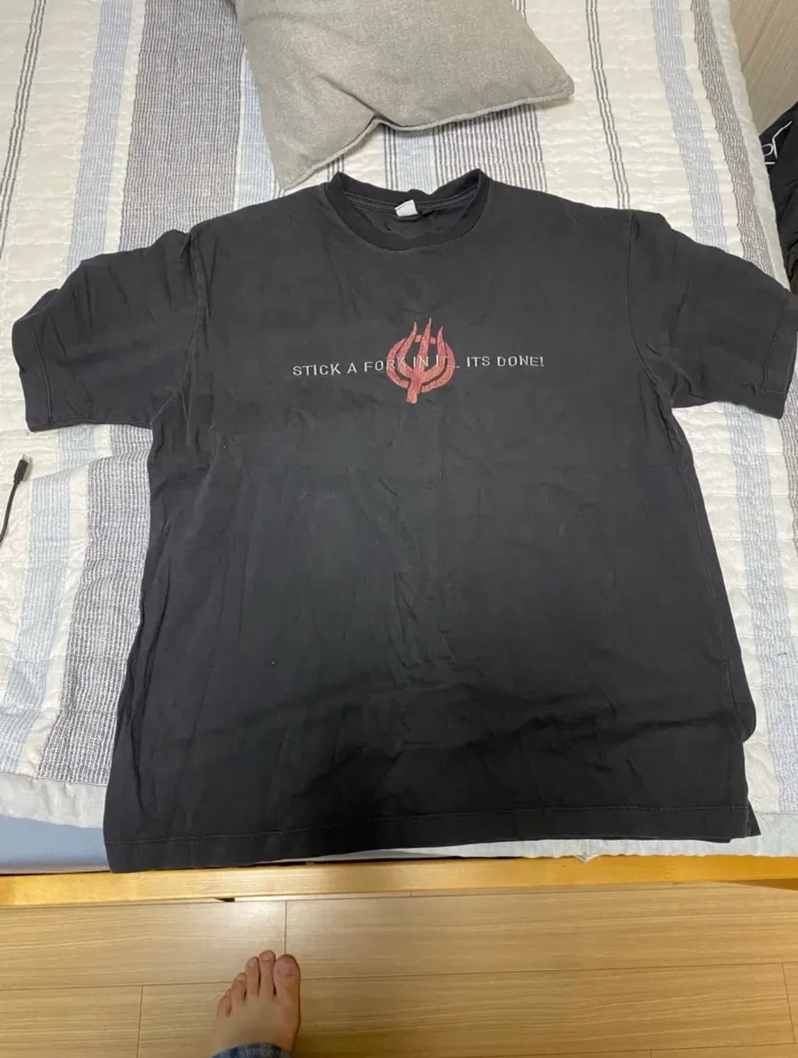 폴리테루 핫스터프 1/2 슬리브 포크 레터링 2 상품이미지1