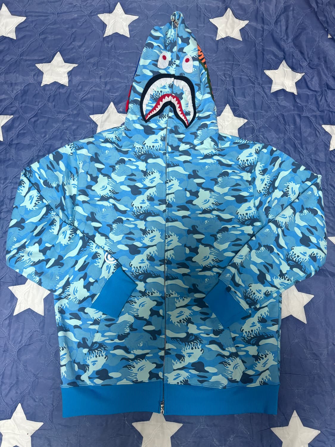 베이프 후드집업 블루 상품이미지1