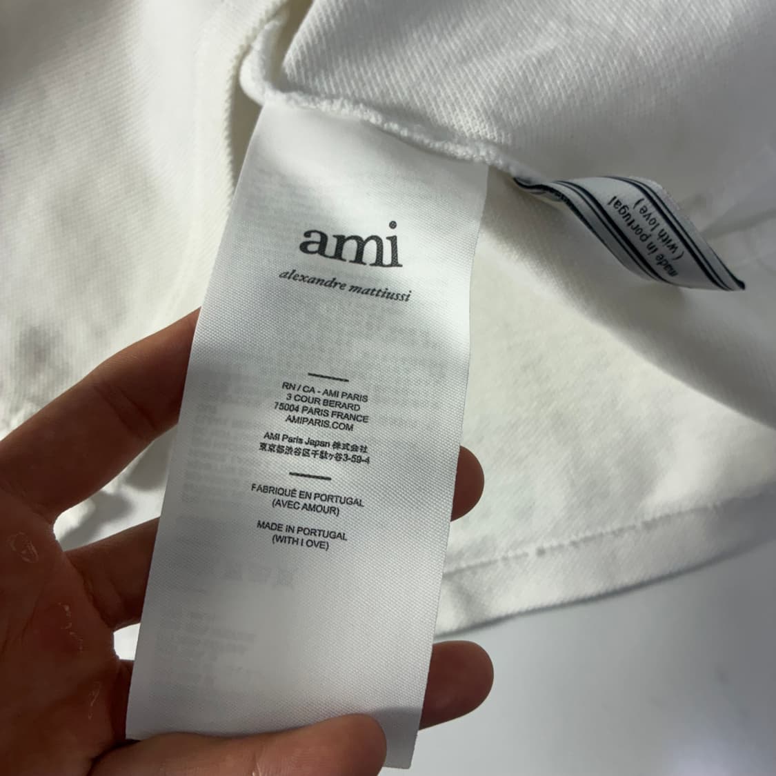 Ami  아미 스몰하트 화이트 카라 반팔티셔츠  상품이미지6