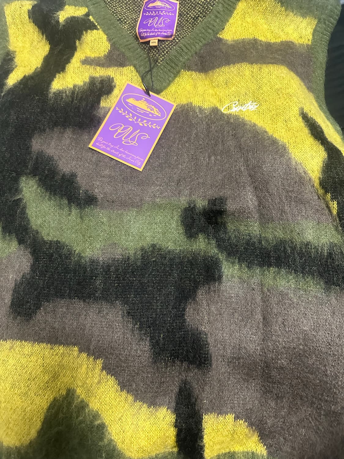 [2xl]코르테이즈 모헤어 카모 니트 베스트 상품이미지3