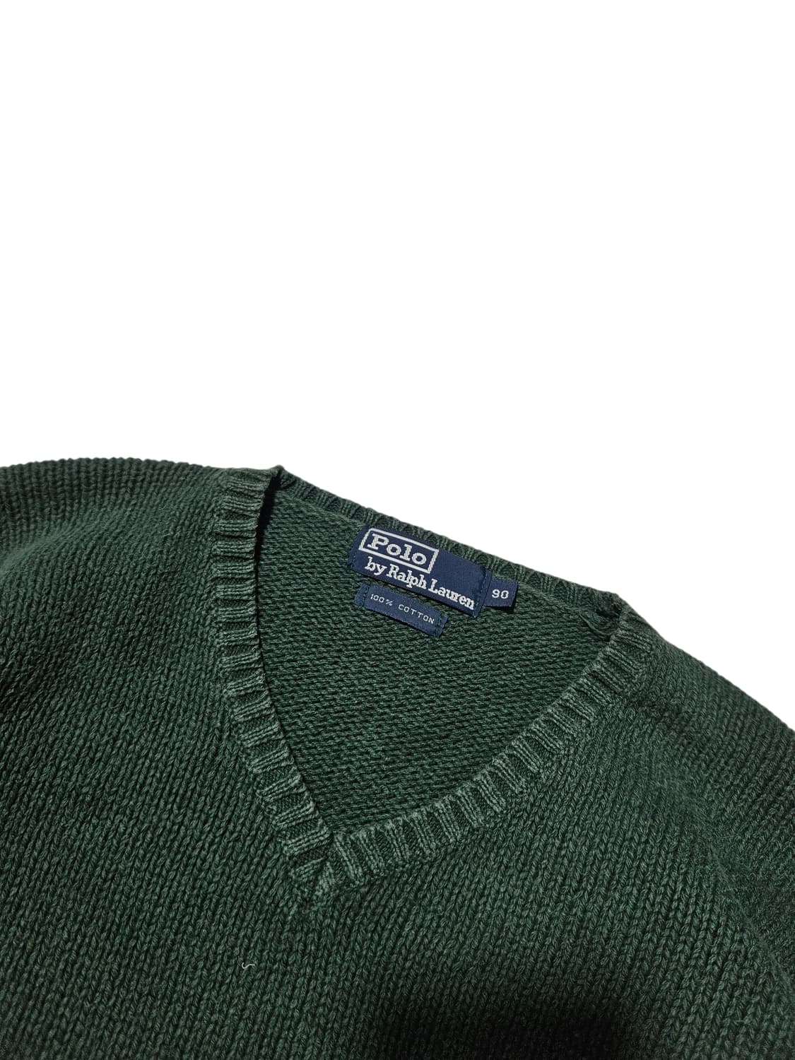 1990's 폴로 랄프로렌 브이넥 니트 코튼 90 상품이미지4