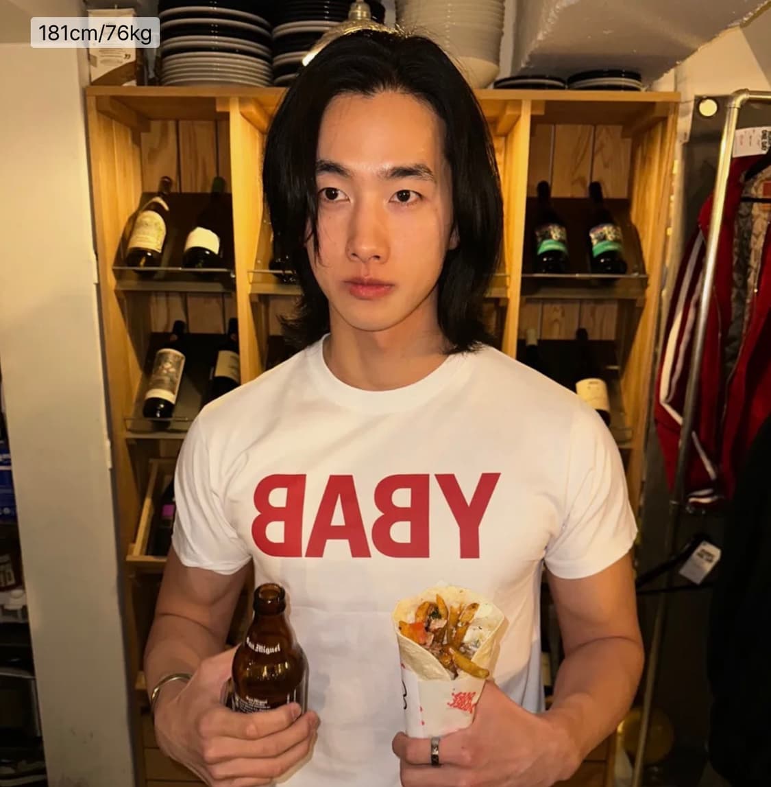 톰스벌스데이 베이비 하프 티셔츠 화이트 상품이미지5